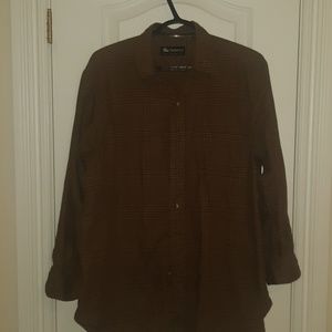 Vintage burberrys brown button up